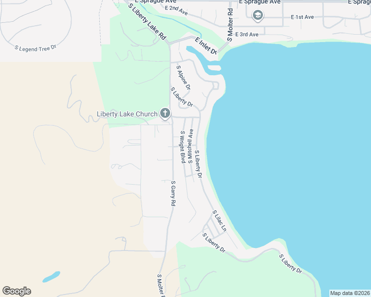 map of restaurants, bars, coffee shops, grocery stores, and more near 23204 East Clarke Street in Liberty Lake