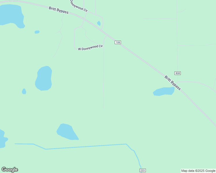 map of restaurants, bars, coffee shops, grocery stores, and more near 7318 West Donnywood Road in Britt