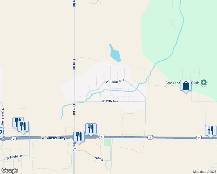 map of restaurants, bars, coffee shops, grocery stores, and more near 1010 S Soda Rd in Spokane