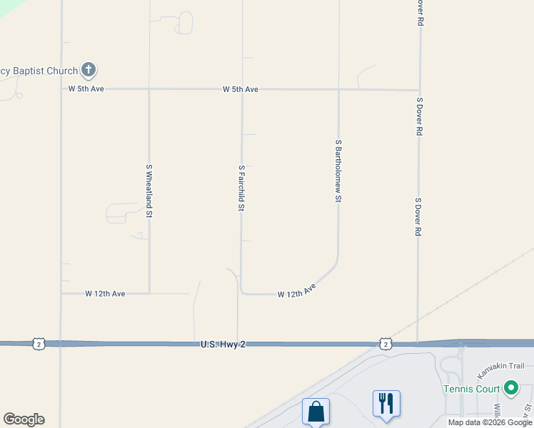 map of restaurants, bars, coffee shops, grocery stores, and more near 909 South Fairchild Street in Medical Lake