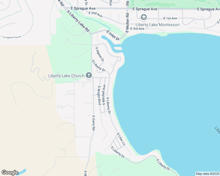 map of restaurants, bars, coffee shops, grocery stores, and more near 809 South Liberty Drive in Liberty Lake