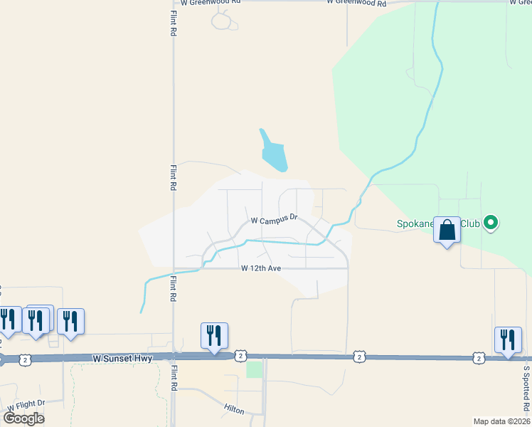 map of restaurants, bars, coffee shops, grocery stores, and more near 917 South Soda Road in Spokane