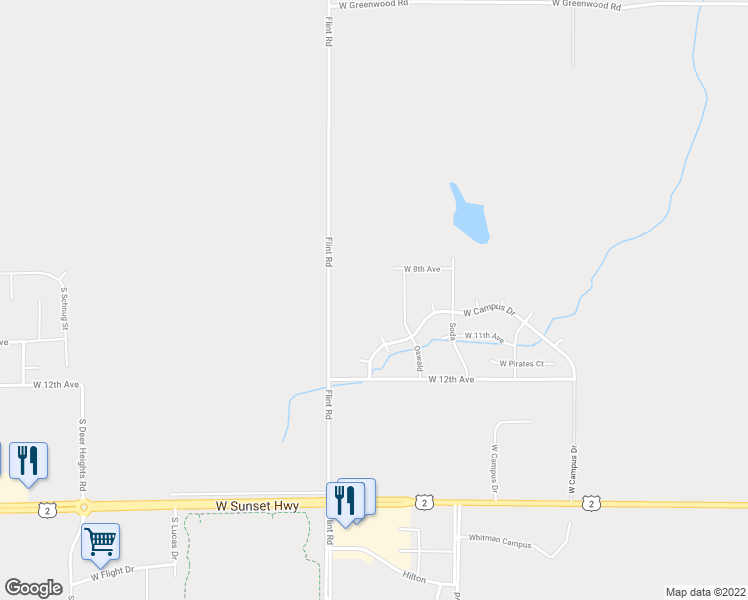 map of restaurants, bars, coffee shops, grocery stores, and more near 920 Oswald in Spokane
