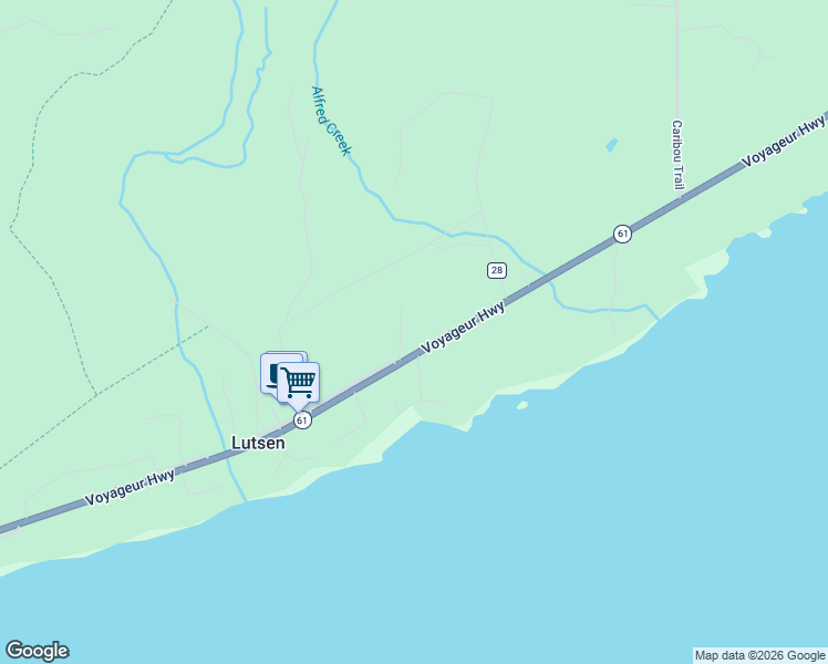 map of restaurants, bars, coffee shops, grocery stores, and more near 5273 Minnesota 61 in Lutsen
