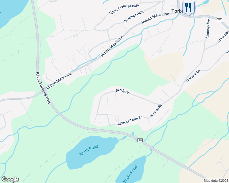 map of restaurants, bars, coffee shops, grocery stores, and more near 62 Reddy Drive in Torbay