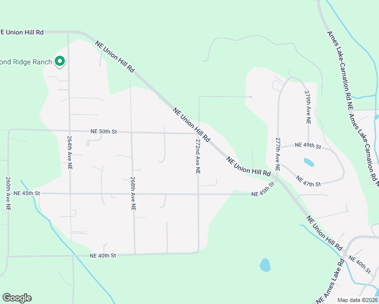 map of restaurants, bars, coffee shops, grocery stores, and more near 4821 272nd Avenue Northeast in Redmond