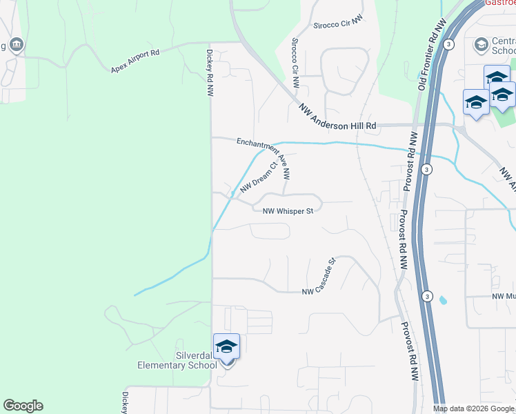 map of restaurants, bars, coffee shops, grocery stores, and more near 5145 Northwest Discovery Ridge Court in Silverdale