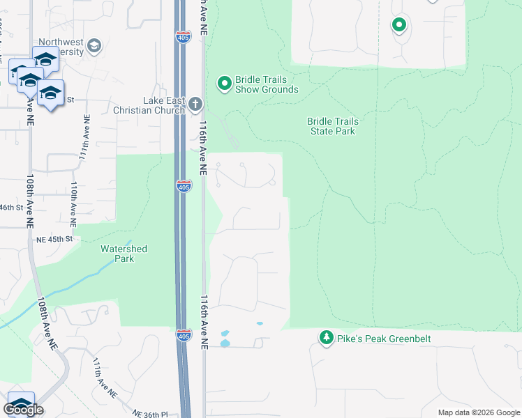 map of restaurants, bars, coffee shops, grocery stores, and more near 11809 Northeast 48th Place in Kirkland