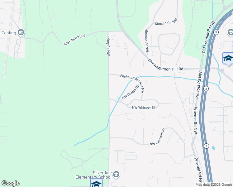 map of restaurants, bars, coffee shops, grocery stores, and more near 5156 Northwest Mystic Court in Silverdale