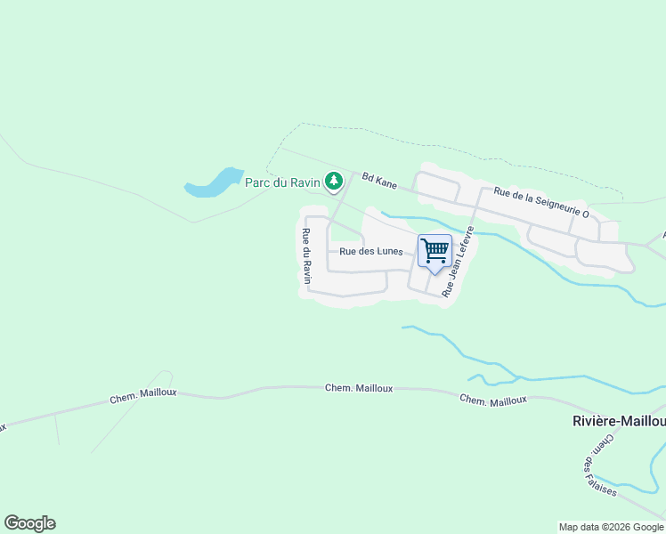 map of restaurants, bars, coffee shops, grocery stores, and more near 130 Rue des Hauts- Bois in La Malbaie