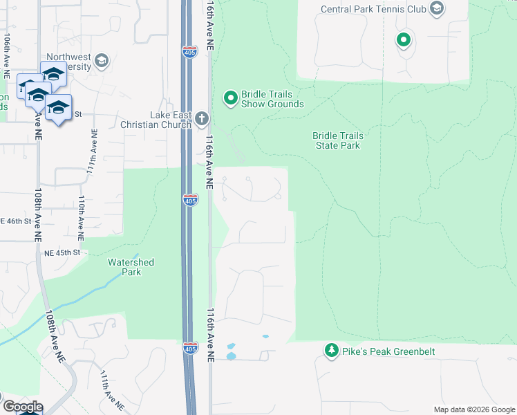map of restaurants, bars, coffee shops, grocery stores, and more near 11809 Northeast 48th Place in Kirkland