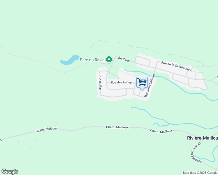map of restaurants, bars, coffee shops, grocery stores, and more near 130 Rue des Hauts- Bois in La Malbaie