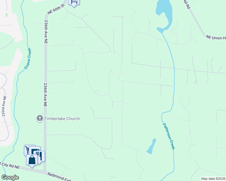 map of restaurants, bars, coffee shops, grocery stores, and more near 5010 243rd Avenue Northeast in Redmond