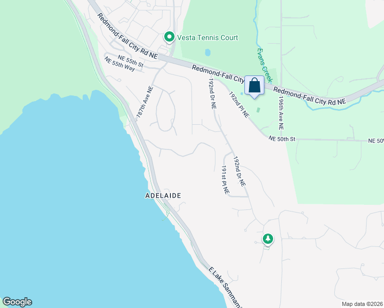 map of restaurants, bars, coffee shops, grocery stores, and more near 18858 Northeast 49th Place in Sammamish