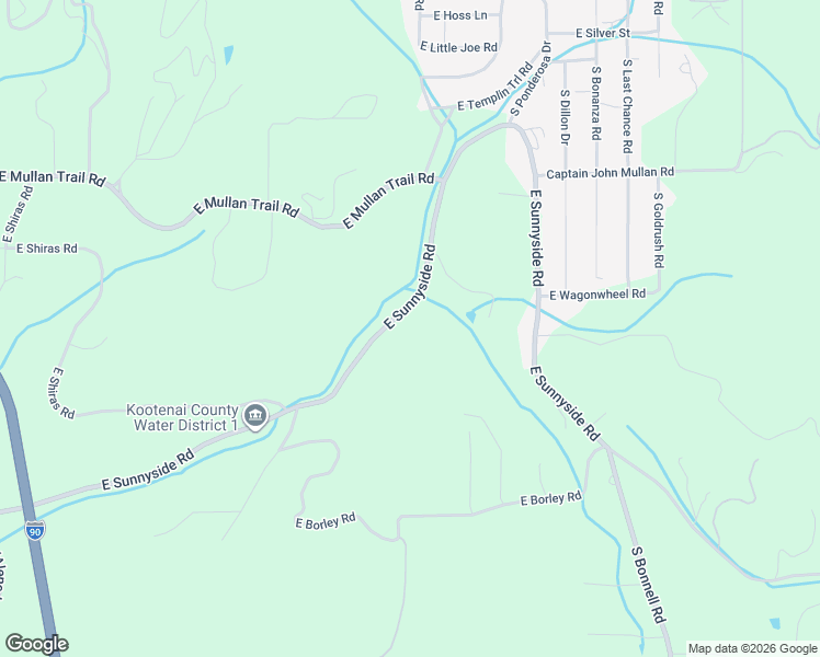 map of restaurants, bars, coffee shops, grocery stores, and more near 6466 East Sunnyside Road in Coeur d'Alene