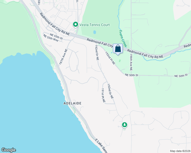 map of restaurants, bars, coffee shops, grocery stores, and more near 18858 Northeast 49th Place in Sammamish