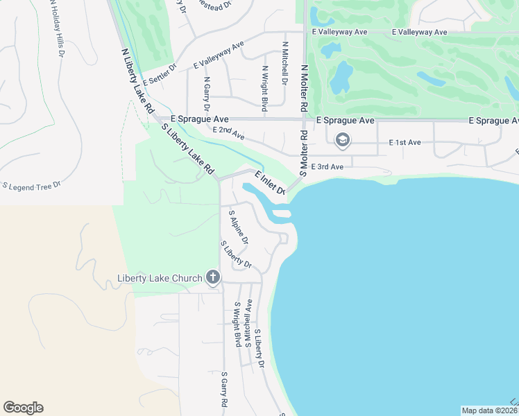 map of restaurants, bars, coffee shops, grocery stores, and more near 403 South Shoreline Drive in Liberty Lake