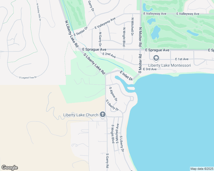 map of restaurants, bars, coffee shops, grocery stores, and more near 315 South Shoreline Drive in Liberty Lake