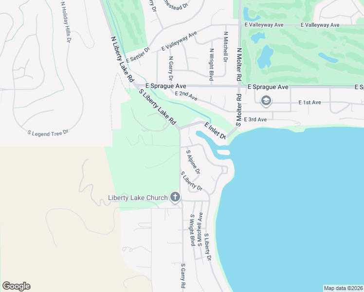 map of restaurants, bars, coffee shops, grocery stores, and more near 310 South Liberty Lake Road in Liberty Lake