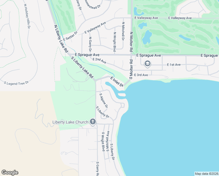 map of restaurants, bars, coffee shops, grocery stores, and more near 321 S Shoreline Dr in Liberty Lake