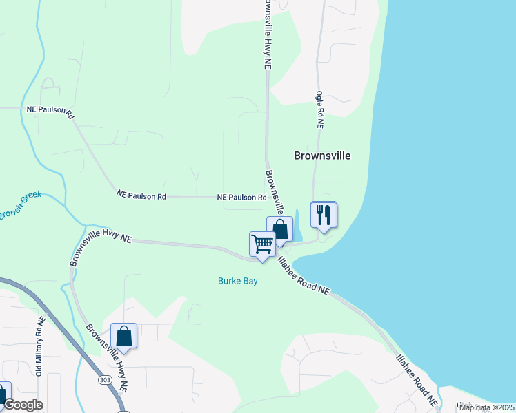 map of restaurants, bars, coffee shops, grocery stores, and more near 2048 Marina Vista Court Northeast in Poulsbo