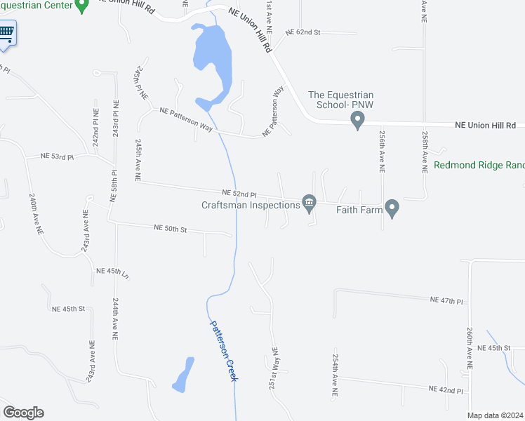 map of restaurants, bars, coffee shops, grocery stores, and more near 25025 Northeast 52nd Place in Redmond