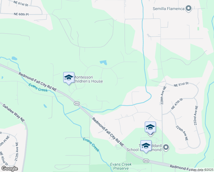 map of restaurants, bars, coffee shops, grocery stores, and more near 5305 221st Avenue Northeast in Redmond