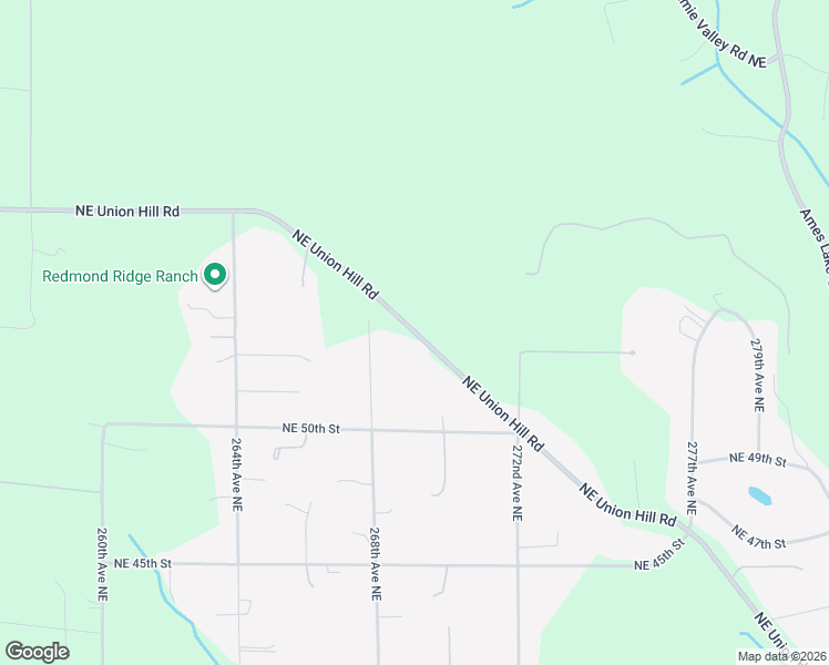 map of restaurants, bars, coffee shops, grocery stores, and more near 26905 Northeast Union Hill Road in Redmond