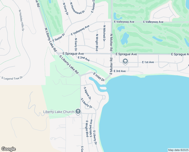 map of restaurants, bars, coffee shops, grocery stores, and more near 321 South Shoreline Drive in Liberty Lake