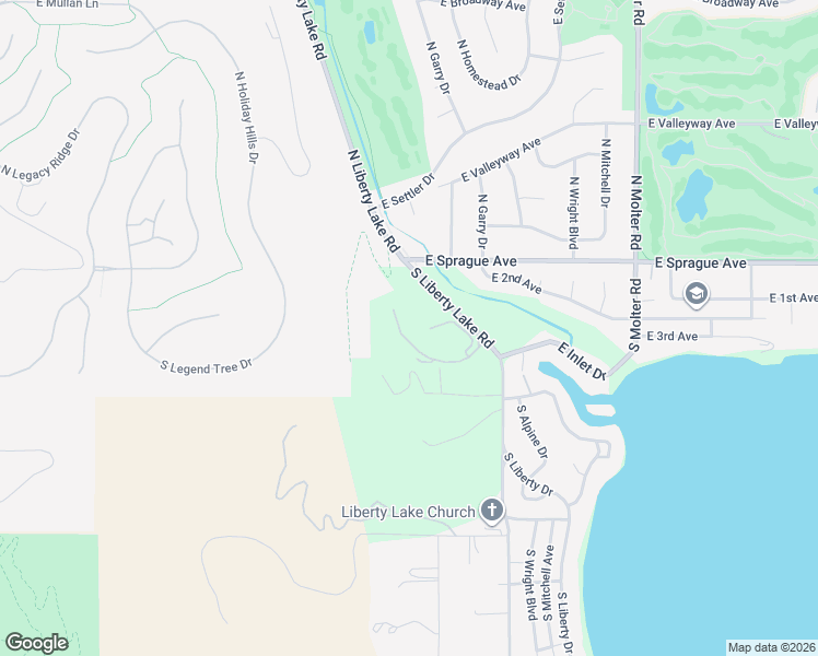 map of restaurants, bars, coffee shops, grocery stores, and more near 22818 East Clearwater Lane in Liberty Lake