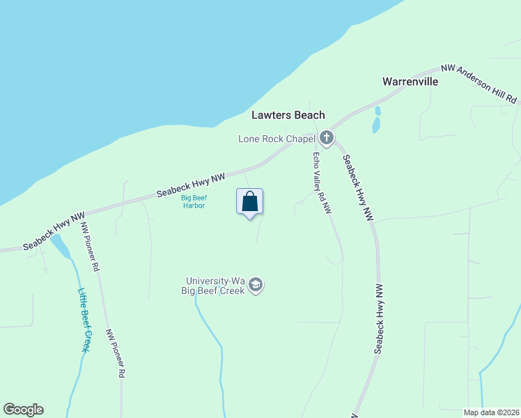 map of restaurants, bars, coffee shops, grocery stores, and more near 10141 Manley Road Northwest in Seabeck