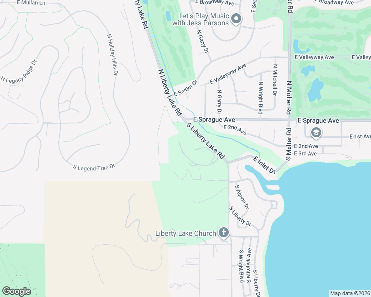 map of restaurants, bars, coffee shops, grocery stores, and more near 22818 East Clearwater Lane in Liberty Lake
