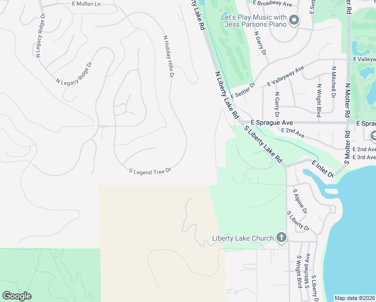 map of restaurants, bars, coffee shops, grocery stores, and more near 371 South Legend Tree Drive in Liberty Lake