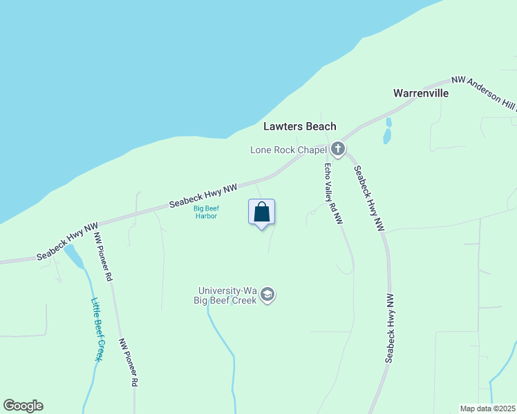 map of restaurants, bars, coffee shops, grocery stores, and more near 10141 Manley Road Northwest in Seabeck