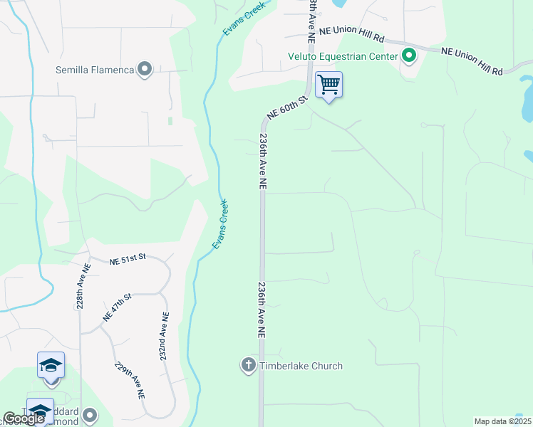 map of restaurants, bars, coffee shops, grocery stores, and more near in Redmond