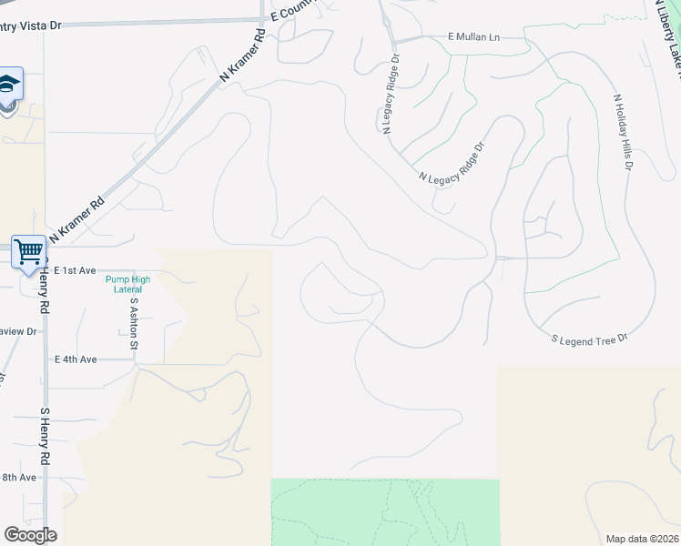 map of restaurants, bars, coffee shops, grocery stores, and more near 21349 East Chimney Lane in Liberty Lake
