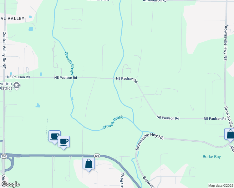 map of restaurants, bars, coffee shops, grocery stores, and more near 1085 Northeast Paulson Road in Poulsbo