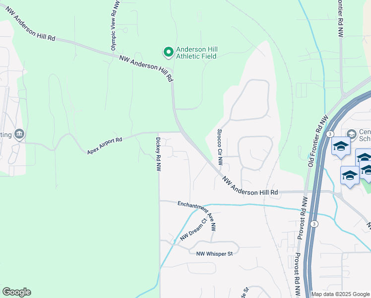 map of restaurants, bars, coffee shops, grocery stores, and more near 5112 Northwest Bear Paw Court in Silverdale