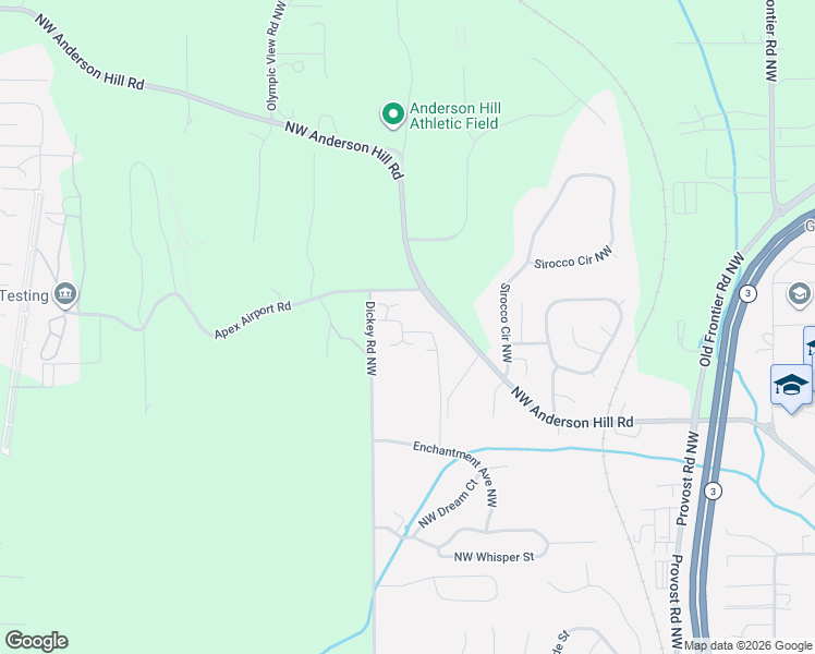 map of restaurants, bars, coffee shops, grocery stores, and more near 5144 Northwest Bear Paw Court in Silverdale