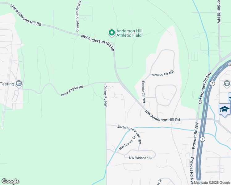map of restaurants, bars, coffee shops, grocery stores, and more near 5144 Northwest Bear Paw Court in Silverdale