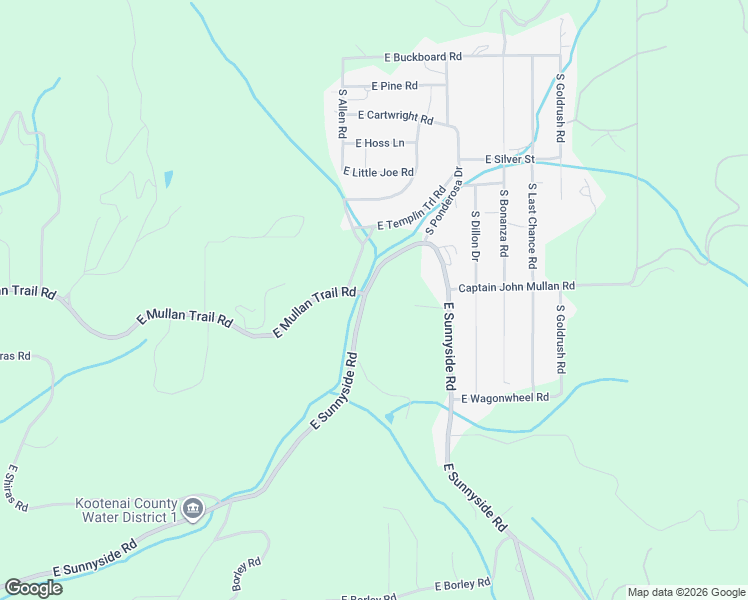 map of restaurants, bars, coffee shops, grocery stores, and more near 6864 East Sunnyside Road in Coeur d'Alene