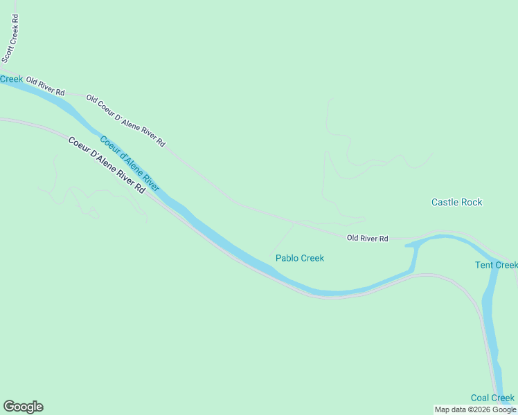 map of restaurants, bars, coffee shops, grocery stores, and more near 10755 Old River Road in Shoshone County