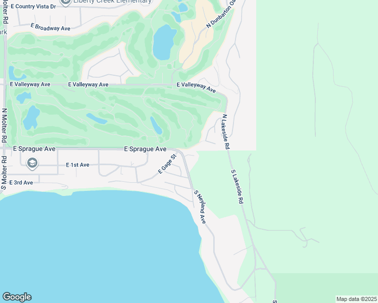 map of restaurants, bars, coffee shops, grocery stores, and more near 103 South Neyland Avenue in Liberty Lake