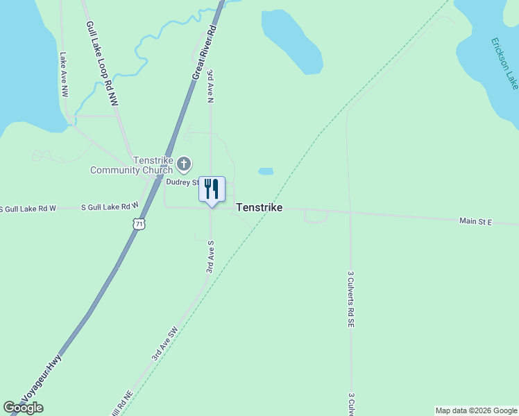 map of restaurants, bars, coffee shops, grocery stores, and more near in Tenstrike