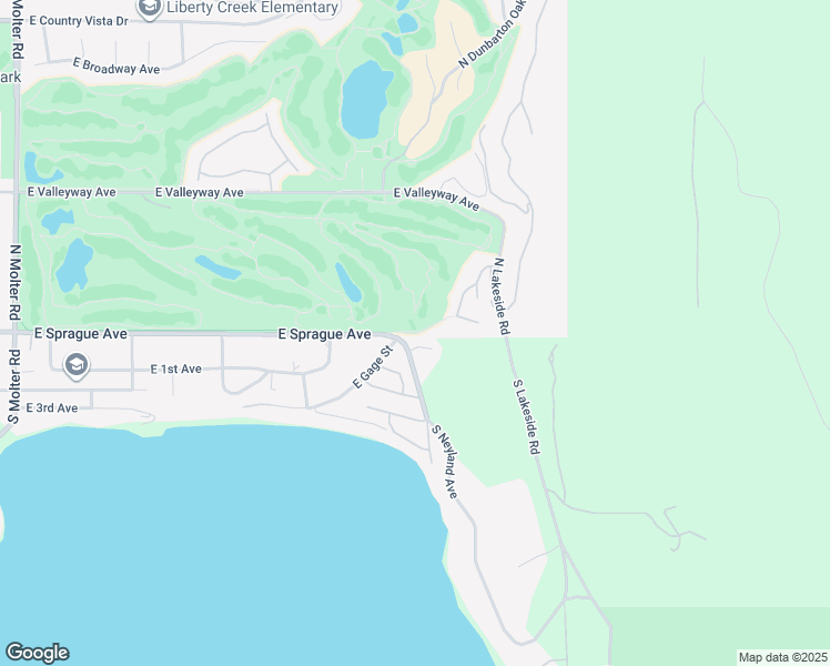 map of restaurants, bars, coffee shops, grocery stores, and more near 109 South Neyland Avenue in Liberty Lake