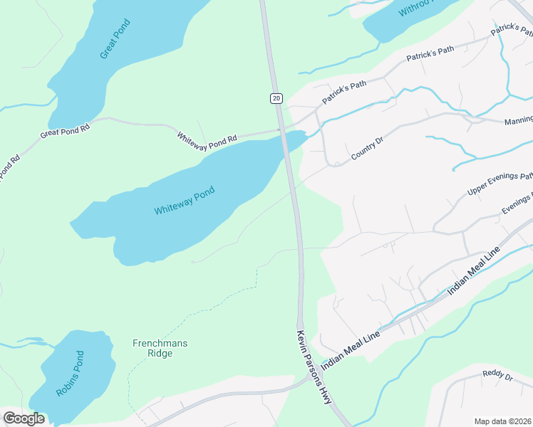 map of restaurants, bars, coffee shops, grocery stores, and more near 26 Robin's Pond Hill Road in Torbay