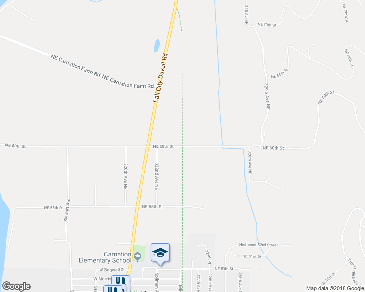 map of restaurants, bars, coffee shops, grocery stores, and more near Snoqualmie Valley Trail in Carnation