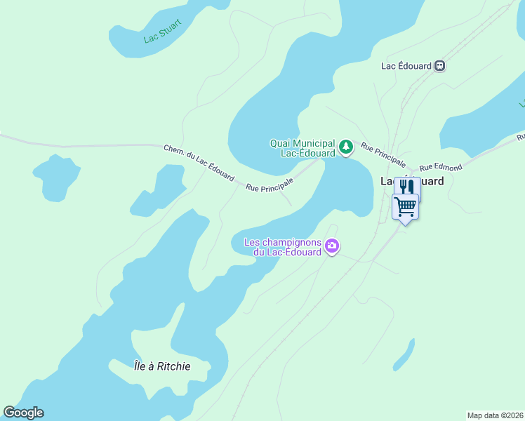 map of restaurants, bars, coffee shops, grocery stores, and more near 42 Chemin Bertrand in La Tuque
