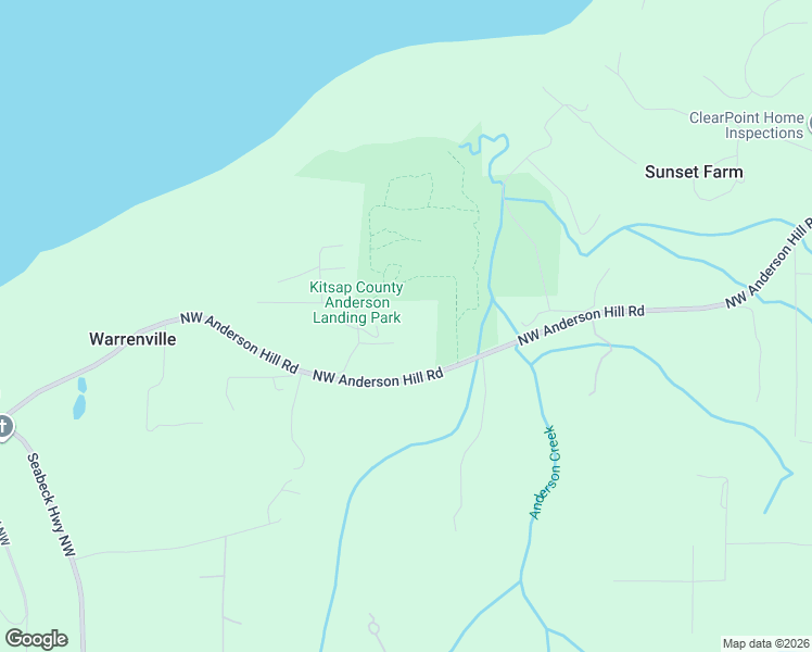 map of restaurants, bars, coffee shops, grocery stores, and more near 10795 Warren Road Northwest in Silverdale