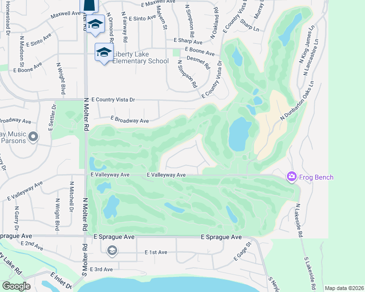 map of restaurants, bars, coffee shops, grocery stores, and more near 24119 East Alki Lane in Liberty Lake